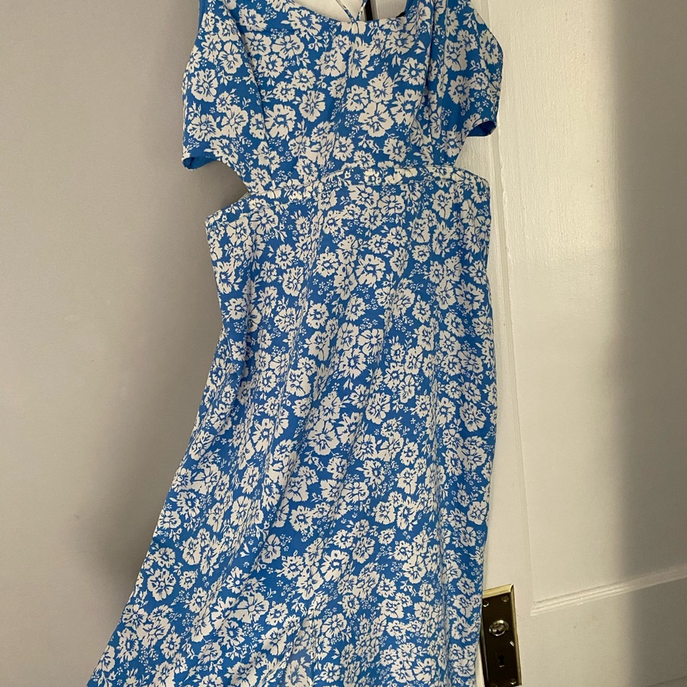 Topshop Blue and White Sundress